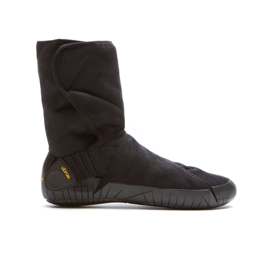 Vibram Furoshiki Mens Eastern Traveler Classic Shearling Mid - Boots Black - FZM812965